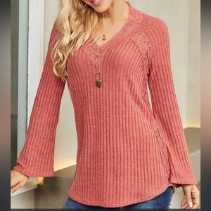 Suzanne Betro Lace Ribbed Tunic